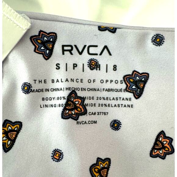 NWT RVCA Women's Foulard Cheeky Lavender Pattern Print Bikini Bottom Small - Picture 7 of 12
